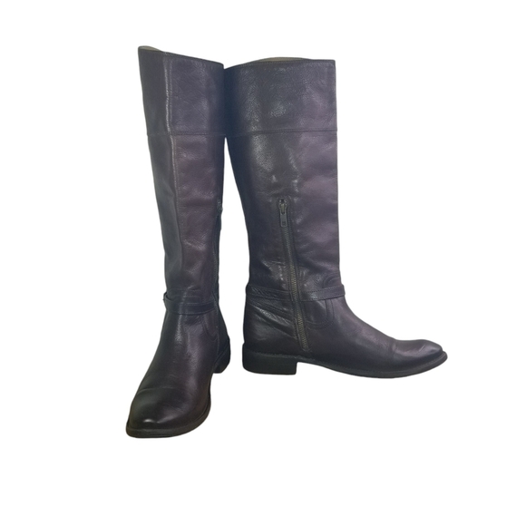 Frye Shirley brown rivet leather tall riding boots - Picture 1 of 13
